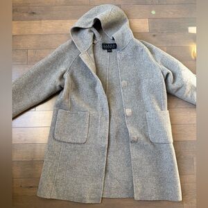 Siena Studio Gray Hooded Wool Coat